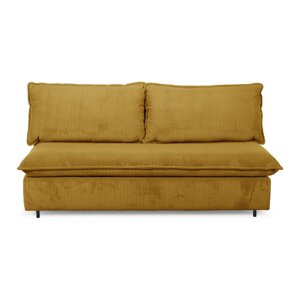 Žuta  sklopiva sofa od samta 184 cm Isadora – Bobochic Paris