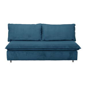 Plava sklopiva sofa od samta 184 cm Isadora – Bobochic Paris