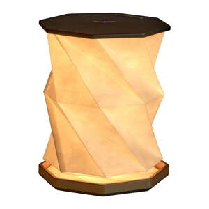 Crna LED stolna lampa (visina 18 cm) Twist Hexagon – Gingko