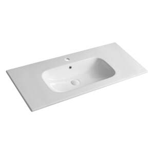 Bijeli keramički umivaonik 101x46,5 cm Piedra – Sapho