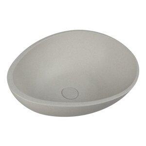 Svijetlo sivi betonski umivaonik 53x39 cm Punc – Sapho
