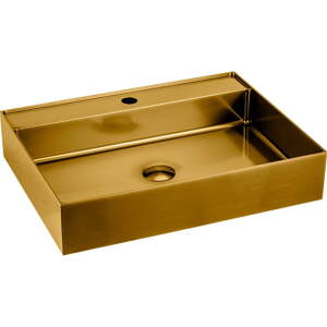 Umivaonik od nehrđajućeg čelika u zlatnoj boji 55x42 cm Aurum – Sapho