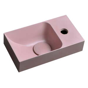 Ružičasti betonski umivaonik za WC 31x17 cm Piccolino – Sapho