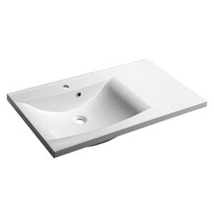 Bijeli umivaonik od mineralnog kompozita 90x48 cm Luciola – Sapho
