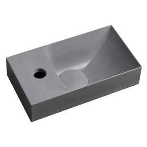 Sivi betonski umivaonik za WC 31x17 cm Piccolino – Sapho