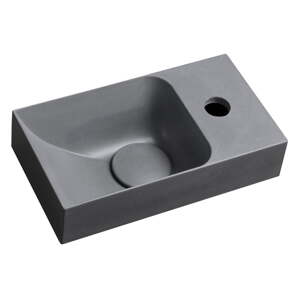 Sivi betonski umivaonik za WC 31x17 cm Piccolino – Sapho