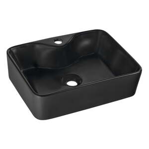 Crni keramički umivaonik 48x37 cm Balena – Sapho