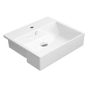 Bijeli keramički umivaonik 55x47 cm Kube X – Sapho