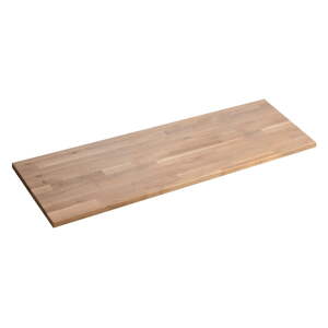 Ploča za ispod umavionika od punog hrasta u prirodnoj boji 121x46 cm Woody – Sapho