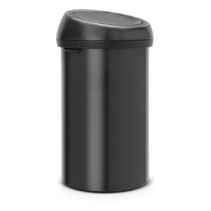 Mat crna željezna kanta za smeće na dodir 60 l Touch Bin – Brabantia