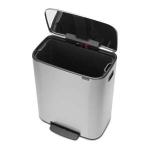 Željezna kanta za smeće s pedalom u mat srebrnoj boji 60 l Bo – Brabantia