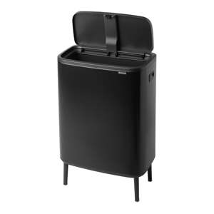 Mat crna željezna kanta za smeće na dodir 60 l Bo Touch Bin Hi – Brabantia