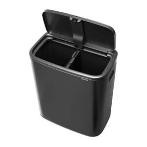 Tamno siva željezna kanta za smeće za odvojeni otpad/na dodir 60 l Bo Touch Bin – Brabantia
