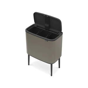 Siva željezna kanta za smeće za odvojeni otpad/na dodir 33 l Bo Touch Bin – Brabantia