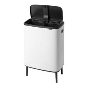 Bijela željezna kanta za smeće za odvojeni otpad/na dodir 60 l Bo Touch Bin Hi – Brabantia