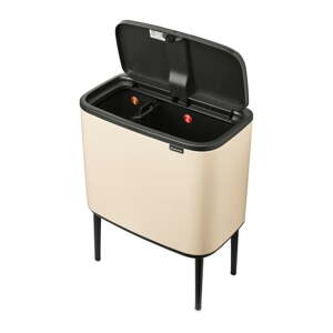 Bež željezna kanta za smeće za odvojeni otpad/na dodir 34 l Bo Touch Bin – Brabantia