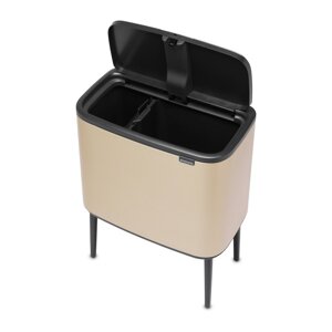 Željezna kanta za smeće za odvojeni otpad/na dodir u zlatnoj boji 34 l Bo Touch Bin – Brabantia