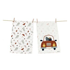 Pamučna kuhinjska krpa 2 kom s božićnim motivom 50x70 cm Toadstools – Butter Kings