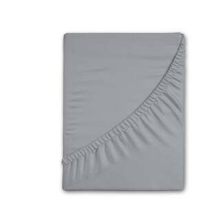 Siva flanelska plahta s gumom 90x200 cm – Good Morning