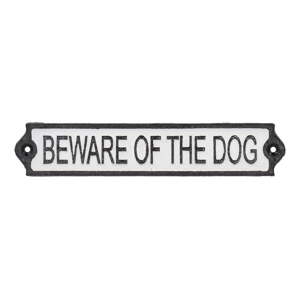 Ukrasni znak od lijevanog željeza 26x5 cm Beware of the Dog – Esschert Design