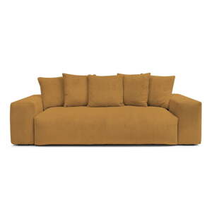 Senf žuta sofa od samta 280 cm Voltaire – Bobochic Paris