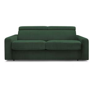 Tamno zelena sklopiva sofa od samta 215 cm Monaco – Bobochic Paris