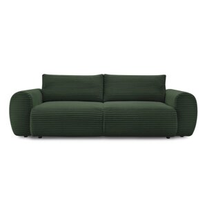 Tamno zelena sklopiva sofa od samta 257 cm Lucien – Bobochic Paris