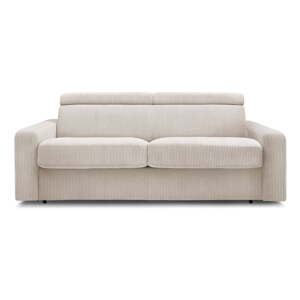 Krem sklopiva sofa od samta 215 cm Monaco – Bobochic Paris