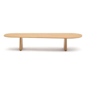 Stolić za kavu od punog hrasta u prirodnoj boji 64x146 cm Pirita – Kave Home