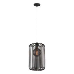 Crna viseća svjetiljka s metalnim sjenilom ø 25 cm Cage – Fischer & Honsel