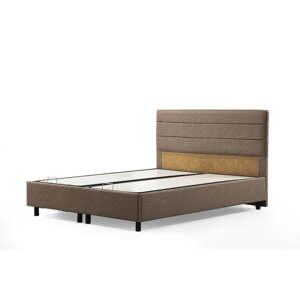 Smeđi tapecirani krevet s prostorom za odlaganje s podnicom 120x200 cm Orina – Kalune Design