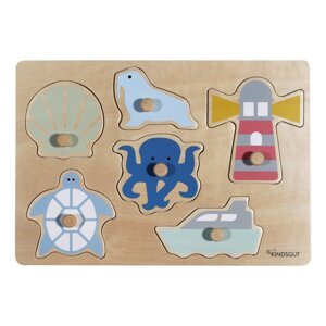 Drvena reljefna puzzle (broj komada 6 kom) Ocean – Kindsgut