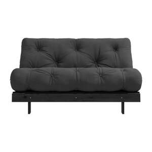 Tamno siva sklopiva sofa 140 cm Roots Black Night – Karup Design