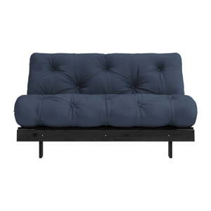 Tamno plava sklopiva sofa 140 cm Roots Black Night – Karup Design