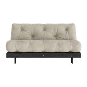 Siva/bež lanena sklopiva sofa 160 cm Roots Black Night – Karup Design