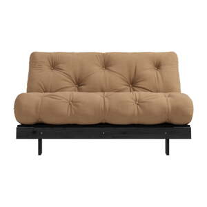 Smeđa sklopiva sofa 140 cm Roots Black Night – Karup Design