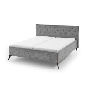 Sivi tapecirani bračni krevet 180x200 cm Alicante – Meise Möbel