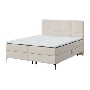 Bež boxspring krevet s prostorom za pohranu 160x200 cm Bufo – MESONICA