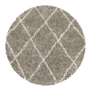Svjetlo smeđi okrugli tepih ø 200 cm Alvor – Ayyildiz Carpets