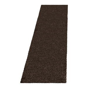 Tamno smeđa staza 80x250 cm Fluffy – Ayyildiz Carpets