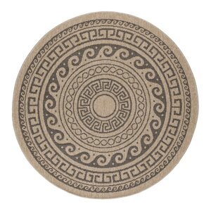 Crni/bež okrugli vanjski tepih ø 120 cm Comilla – Ayyildiz Carpets