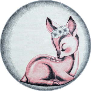 Svijetlo ružičasti/svijetlo sivi dječji tepih ø 160 cm Bambi – Ayyildiz Carpets