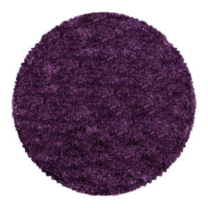 Tamno ljubičasti okrugli tepih ø 80 cm Fluffy – Ayyildiz Carpets