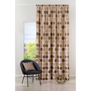 Smeđa/bež zavjesa od jacquarda 210x260 cm Cerro – Mendola Fabrics
