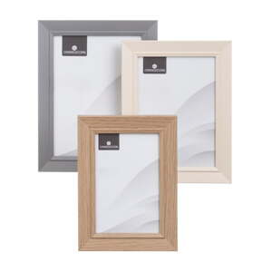 Smeđi/u prirodnoj boji stojeći/viseći okviri u setu 3 kom 14x19 cm – Casa Selección
