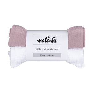 Pelene u setu 2 kom od muslina Muslin – Malomi Kids