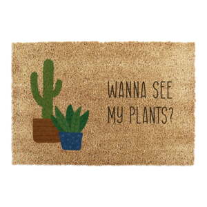 Otirač od kokosovih vlakana 40x60 cm Wanna See My Plants – Artsy Doormats