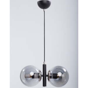 Crna viseća svjetiljka sa staklenim sjenilom Monera – Squid Lighting