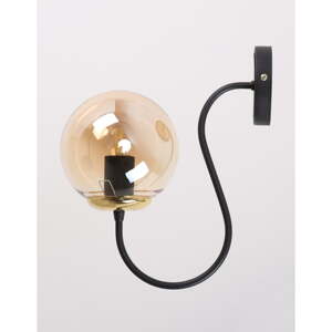 Oker žuta/crna zidna lampa ø 15 cm Oslo – Squid Lighting