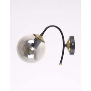 Crna/siva zidna lampa ø 15 cm Yoyo – Squid Lighting